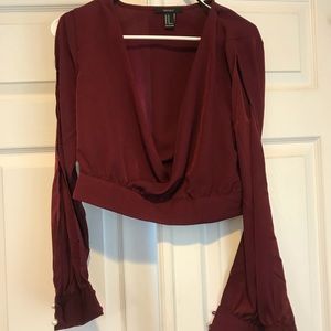 Forever 21 long sleeve crop top